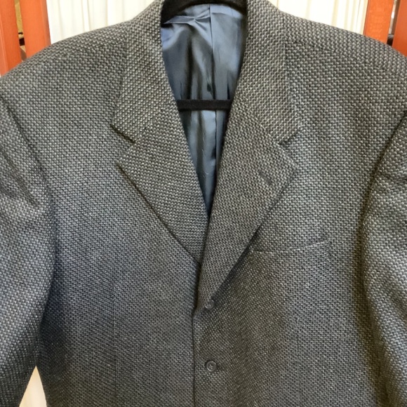 Mens Blue Wool Sport Coat Blazer Bill Kaiserman/Bigsby & Kruthers Size 46R - Picture 2 of 9